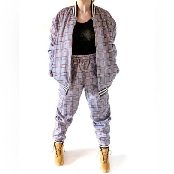 Jackets Coats Plaid Track Suit Poshmark